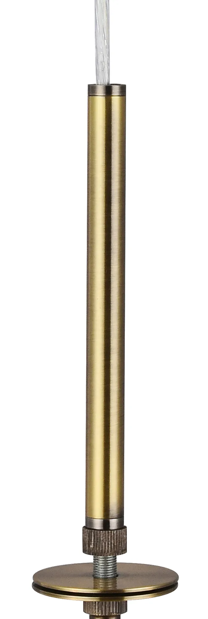 Baymont 50cm 3 Light Pendant Antique Brass, Grey, Frosted Diffuser DK0410  Deco Baymont AB GR